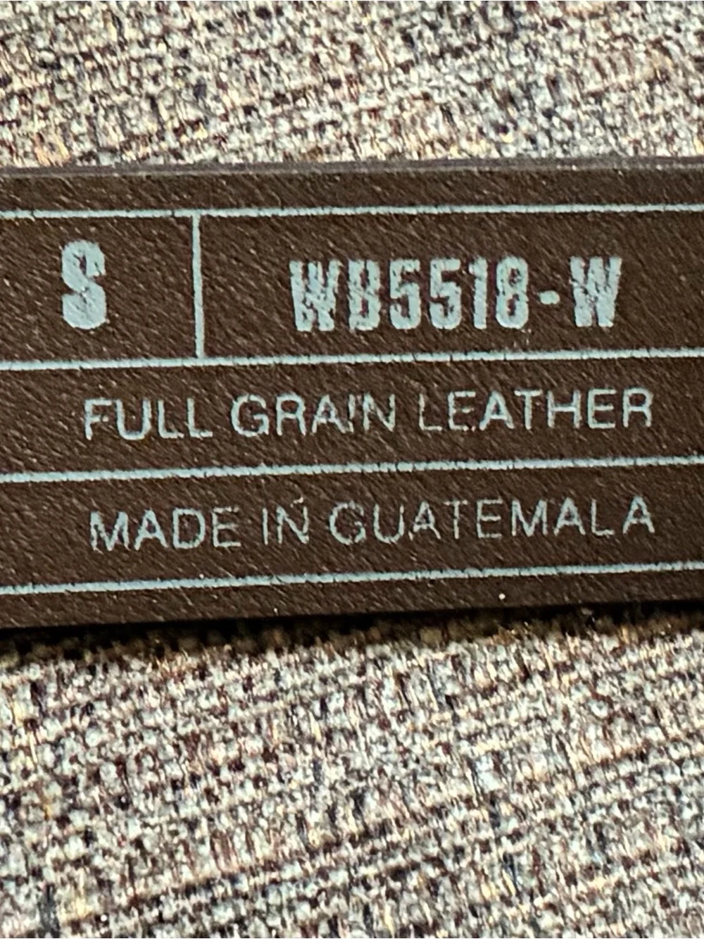 Carhartt Brown Leather Belt with Antiqued Silver Buckle